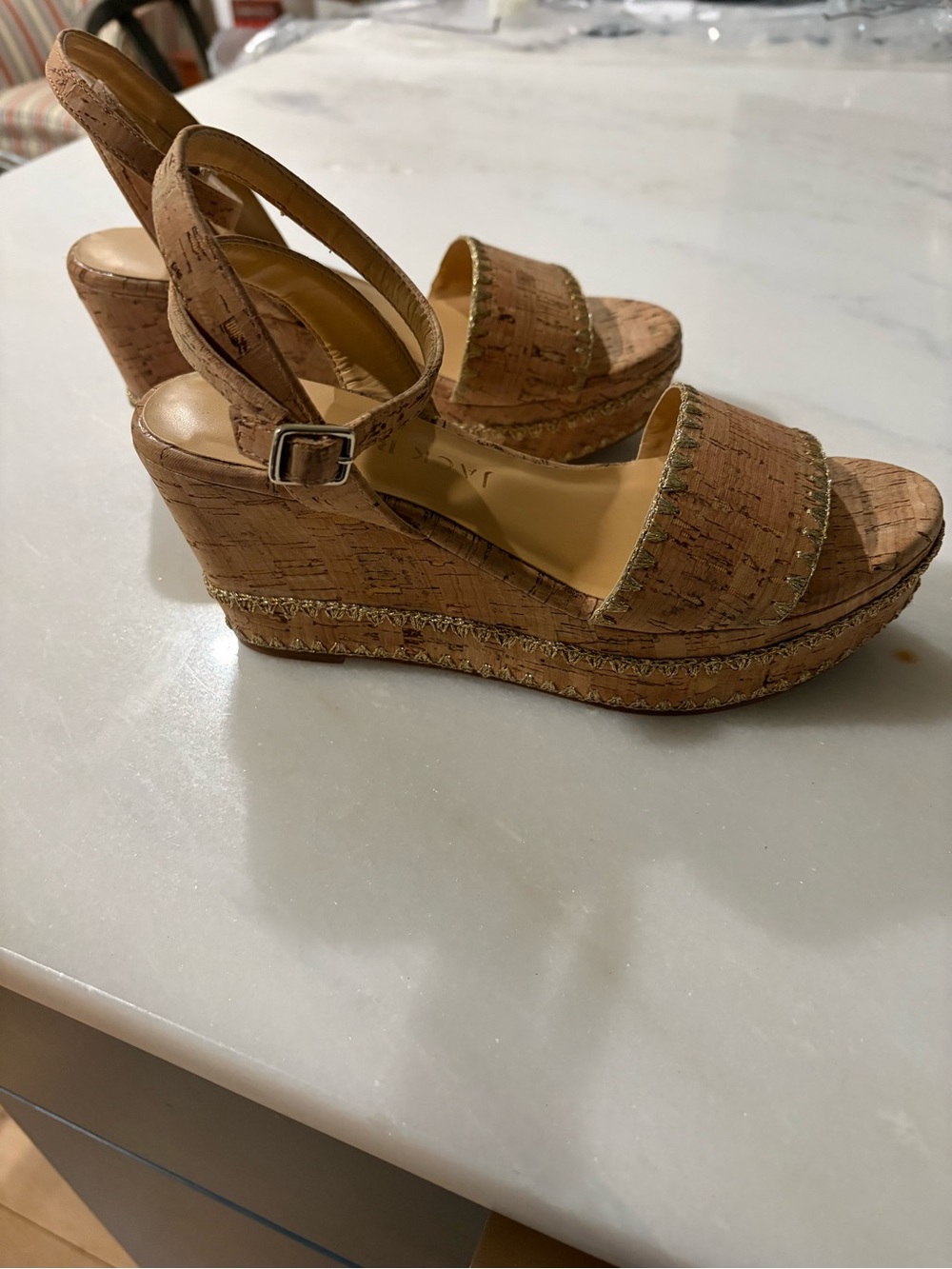 Wedge Cork Sandal - Natural Cork